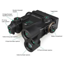 DBAL-A4 Dual Beam Laser Sight, (Visible+Infrared)Laser Sight+Infrared Spotlight/floodlight and Bright White Light, high/Low Mode