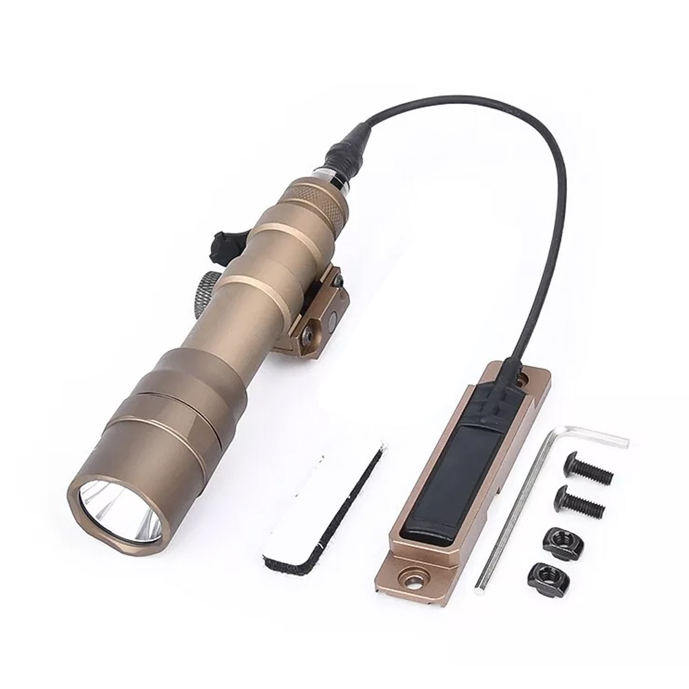 M600DF Flashlight with 20mm Rail,1400 Lumens, with Modular Remote Pressure Switch & Pressure Switch Mount Slot Fit M&K System