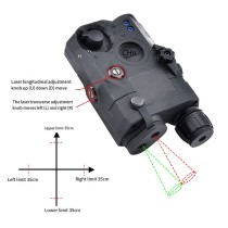 Nylon PEQ15 Red/Green/Blue IR Fill Light Indicator Sight, & Remote Pressure Switch & Switch Mount Slot,for 20mm Rail