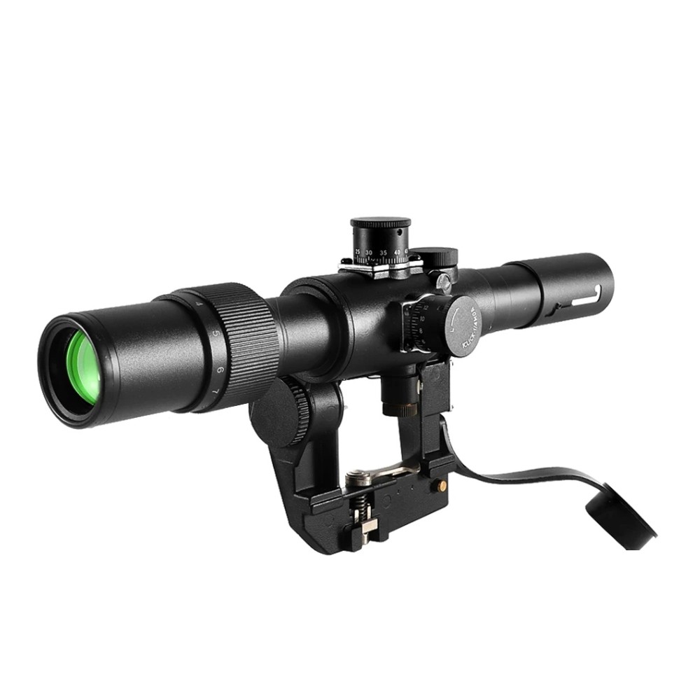 New SVD 3-9X26 FFP Riflescope, 3-9X Optic Sights Red Reticle with Anti-Reflective Lens Protect Covers & Side Rail Mounting