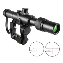 New SVD 3-9X26 FFP Riflescope, 3-9X Optic Sights Red Reticle with Anti-Reflective Lens Protect Covers & Side Rail Mounting