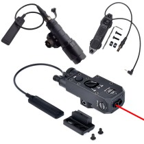 Metal CQBL-1 Red/Green/Blue IR Indicator Sight,&Dual Wire Remote Pressure Switch(SF+2.5) Combo, & M300A LED White Flashlight
