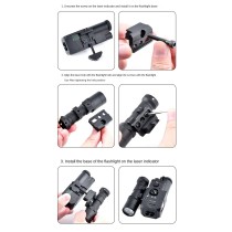 Metal CQBL-1 Red/Green/Blue IR Indicator Sight,&Dual Wire Remote Pressure Switch(SF+2.5) Combo, & M300A LED White Flashlight
