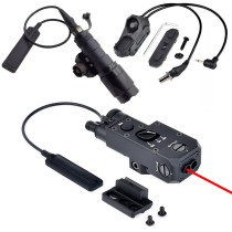 Metal CQBL-1 Red/Green/Blue IR Indicator Sight,&AXON Dual Wire Remote Pressure Switch(SF+2.5), & M300A LED White Flashlight