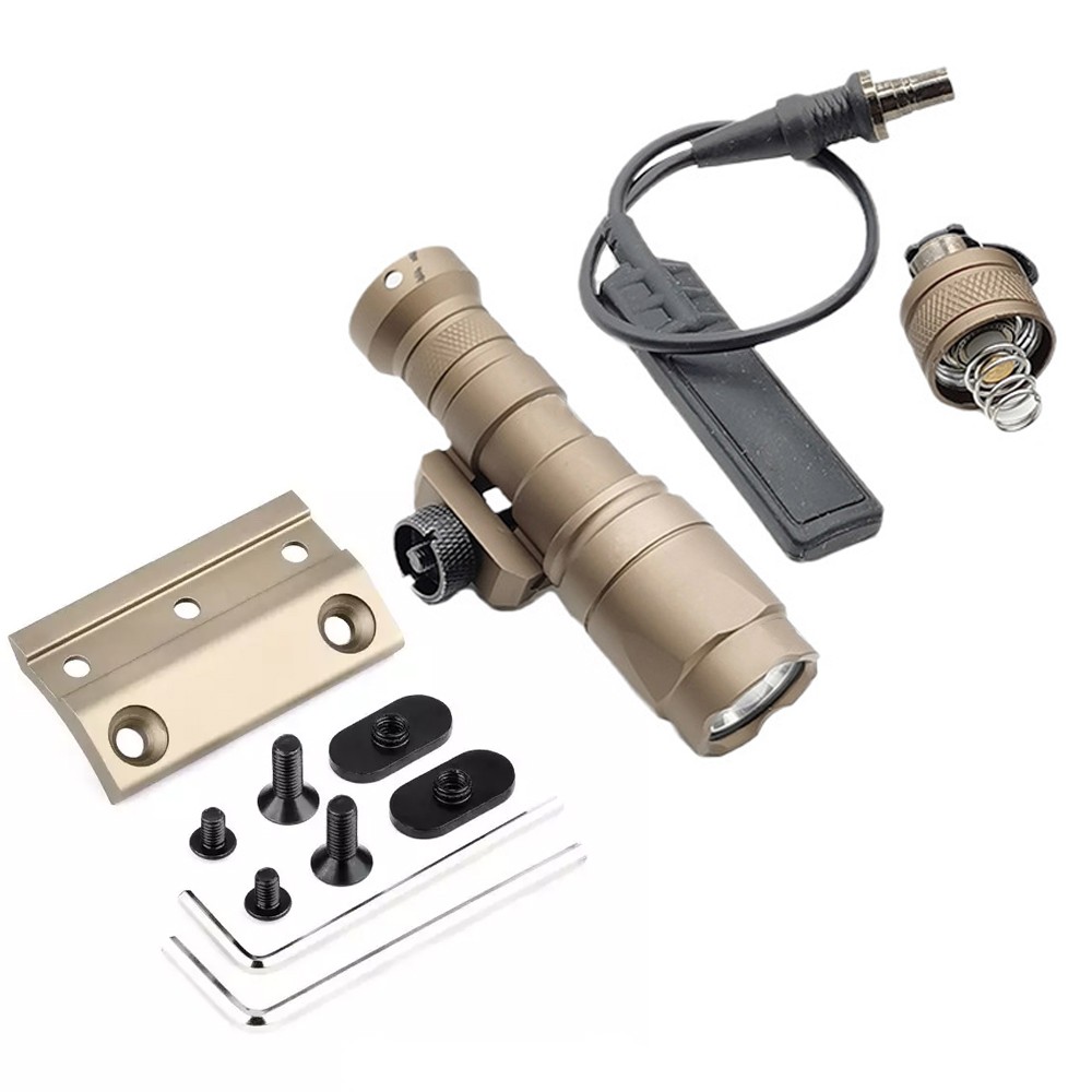 M300A LED SF Flashlight,with Remote Pressure Switch & Mount for 20mm Rail & Offset Mount for Mlok&Keymod