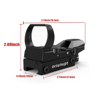 ORSUNUPT Red Dot Sight Tactical Reflex Rifle Scope Adjustable Reticle