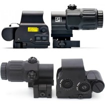 awethe 558 Green Red Dot Reflex Sight + G33 3X Magnifying Glass Combo, Optical Holographic Hybrid Sight with G33 Magnifier