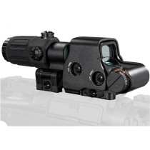 awethe 558 Green Red Dot Reflex Sight + G33 3X Magnifying Glass Combo, Optical Holographic Hybrid Sight with G33 Magnifier